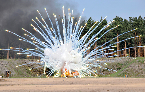 Pr&uuml;fung von Feuerwerk