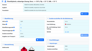 Screenshot der Kurzinfo aus der DGG-Info Kachel Vorschau