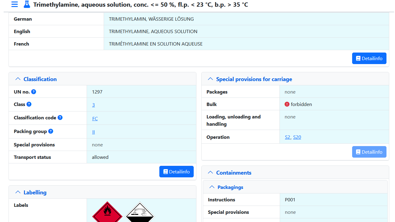 Screenshot of Shortinfo in DGG-Info Tile preview